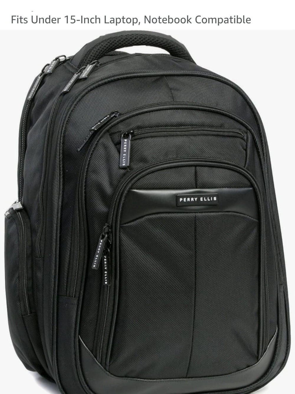 Perry Ellis Black Travel Laptop Backpack